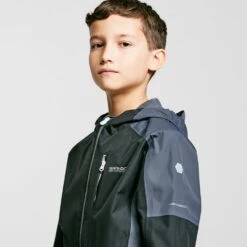 Regatta Childs Calderdale II Jacket Black/Seal Grey -Outdoor Clothing Sale go 416667 e