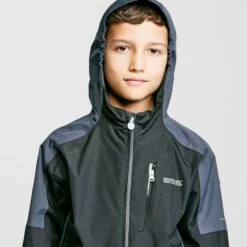 Regatta Childs Calderdale II Jacket Black/Seal Grey -Outdoor Clothing Sale go 416667 f