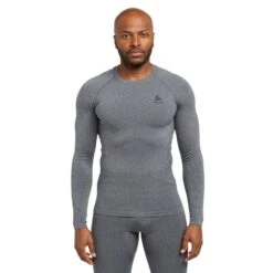 Odlo Men's Performance Warm Eco Long Sleeve Baselayer Top -Outdoor Clothing Sale go 476851 z