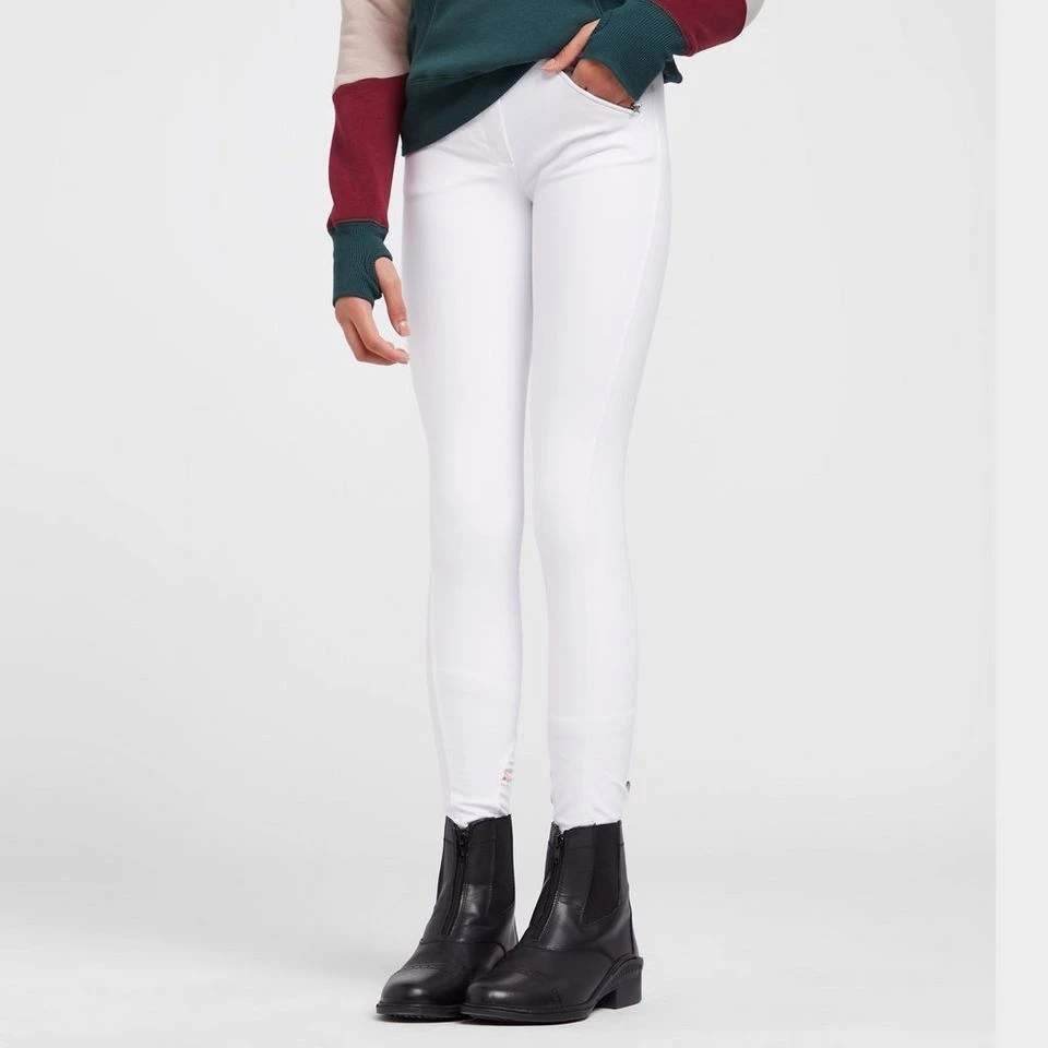 Kids' Thompson Knee Patch Breeches White 3 Kids' Thompson Knee Patch Breeches White