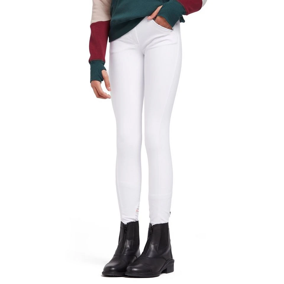 Kids' Thompson Knee Patch Breeches White 10 Kids' Thompson Knee Patch Breeches White - Image 8