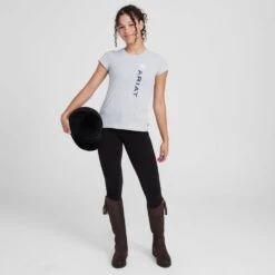 Ariat Kids’ Vertical Logo Short Sleeved Top -Outdoor Clothing Sale go 574113 c