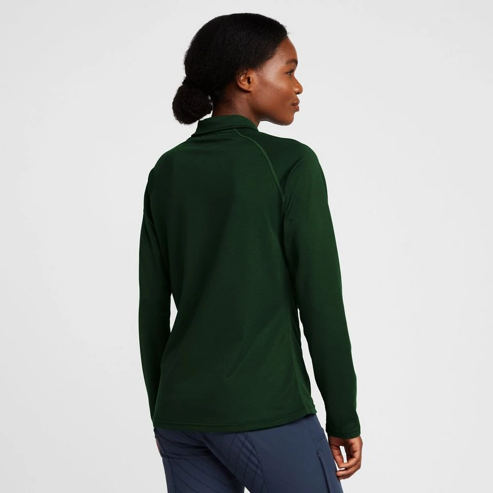 Womens Tiana Pique Long Sleeve Polo Shirt Mountain View Green 4 Womens Tiana Pique Long Sleeve Polo Shirt Mountain View Green - Image 2