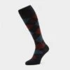 Womens Alana Check Riding Socks Dark Navy/Burgundy Red Mahogany