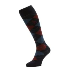 Womens Alana Check Riding Socks Dark Navy/Burgundy Red Mahogany 13 Womens Alana Check Riding Socks Dark Navy/Burgundy Red Mahogany -Outdoor Clothing Sale go 576943 z