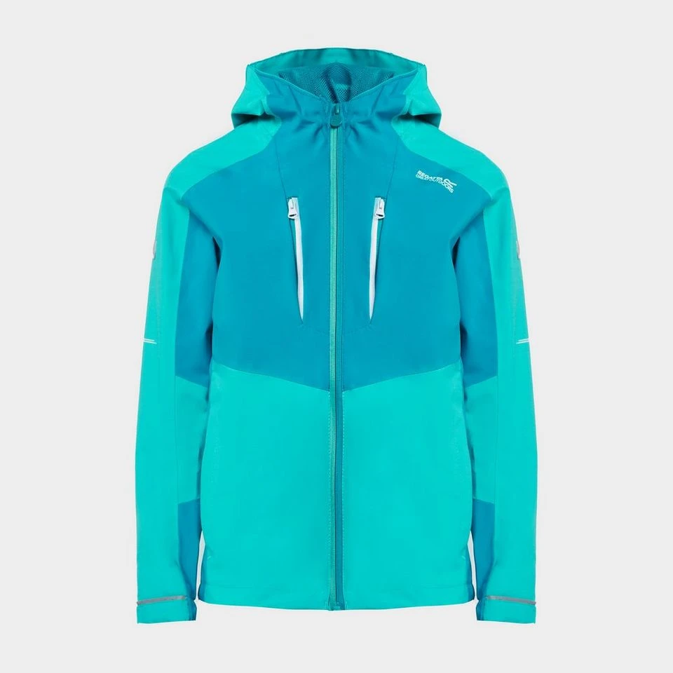 Regatta Kids' Highton III Waterproof Jacket Turquoise/Enamel 14 Regatta Kids' Highton III Waterproof Jacket Turquoise/Enamel - Image 12