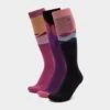 Dublin 3 Pack Socks Red Violet Sunset -Outdoor Clothing Sale go 591573 a