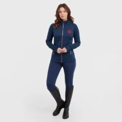 Women’s Zip Fleece In Dark Blue -Outdoor Clothing Sale go 600885 c
