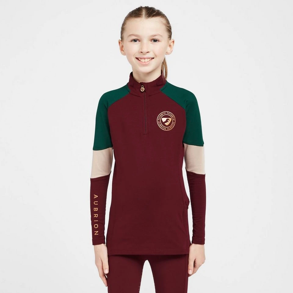 Kids' Newbury Long Sleeved Base Layer Wine 3 Kids' Newbury Long Sleeved Base Layer Wine