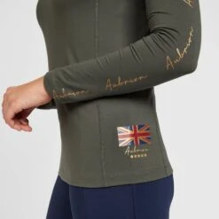 Women's Team Long Sleeved Base Layer Khaki -Outdoor Clothing Sale go 614476 e