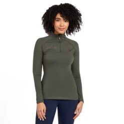 Women's Team Long Sleeved Base Layer Khaki -Outdoor Clothing Sale go 614476 z