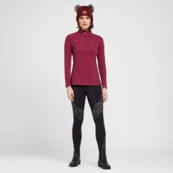 Women's Team Long Sleeve Base Layer In Mulberry -Outdoor Clothing Sale go 614477 c