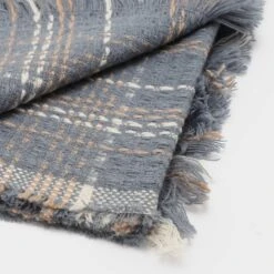 Platinum Womens Woven Scarf Grey Chequered -Outdoor Clothing Sale go 618425 c