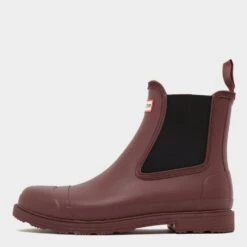 Hunter Men's Commando Chelsea Boots In Brown