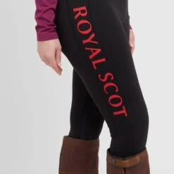 Women's Knee Patch Riding Leggings In Black -Outdoor Clothing Sale go 629877 e