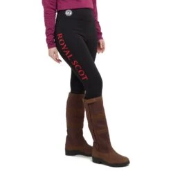 Women's Knee Patch Riding Leggings In Black -Outdoor Clothing Sale go 629877 z
